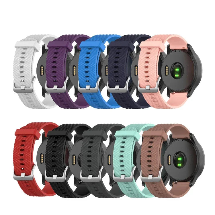 Bracelete de silicone texturizada com diamantes de 20mm, Para Samsung Galaxy Watch 4 Classic 42mm, Para Samsung Galaxy Watch Active 2 44mm, Para Samsung Galaxy Watch Active 2 40mm, Para Samsung Galaxy Watch 42mm