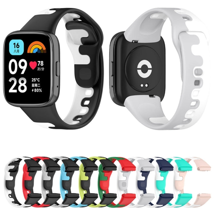 Stitching Two Color Silicone Watch Band, For Redmi Watch 3 Active