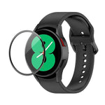 Kit de Pulseira Ajustável em Silicone JUNSUNMAY + Protetor de Ecrã PMMA de Cobertura Total, Para Samsung Galaxy Watch5 40mm, Para Samsung Galaxy Watch4 44mm, Para Samsung Galaxy Watch4 40mm