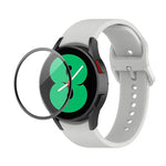Kit de Pulseira Ajustável em Silicone JUNSUNMAY + Protetor de Ecrã PMMA de Cobertura Total, Para Samsung Galaxy Watch5 40mm, Para Samsung Galaxy Watch4 44mm, Para Samsung Galaxy Watch4 40mm