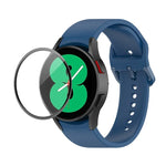 Kit de Pulseira Ajustável em Silicone JUNSUNMAY + Protetor de Ecrã PMMA de Cobertura Total, Para Samsung Galaxy Watch5 40mm, Para Samsung Galaxy Watch4 44mm, Para Samsung Galaxy Watch4 40mm