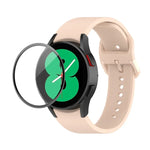 Kit de Pulseira Ajustável em Silicone JUNSUNMAY + Protetor de Ecrã PMMA de Cobertura Total, Para Samsung Galaxy Watch5 40mm, Para Samsung Galaxy Watch4 44mm, Para Samsung Galaxy Watch4 40mm