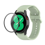 Kit de Pulseira Ajustável em Silicone JUNSUNMAY + Protetor de Ecrã PMMA de Cobertura Total, Para Samsung Galaxy Watch5 40mm, Para Samsung Galaxy Watch4 44mm, Para Samsung Galaxy Watch4 40mm