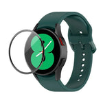 Kit de Pulseira Ajustável em Silicone JUNSUNMAY + Protetor de Ecrã PMMA de Cobertura Total, Para Samsung Galaxy Watch5 40mm, Para Samsung Galaxy Watch4 44mm, Para Samsung Galaxy Watch4 40mm