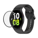 Kit de Pulseira Ajustável em Silicone JUNSUNMAY + Protetor de Ecrã PMMA de Cobertura Total, Para Samsung Galaxy Watch5 40mm, Para Samsung Galaxy Watch4 44mm, Para Samsung Galaxy Watch4 40mm