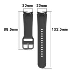 Kit de Pulseira Ajustável em Silicone JUNSUNMAY + Protetor de Ecrã PMMA de Cobertura Total, Para Samsung Galaxy Watch5 40mm, Para Samsung Galaxy Watch4 44mm, Para Samsung Galaxy Watch4 40mm