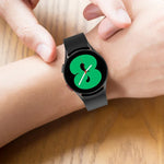 Kit de Pulseira Ajustável em Silicone JUNSUNMAY + Protetor de Ecrã PMMA de Cobertura Total, Para Samsung Galaxy Watch5 40mm, Para Samsung Galaxy Watch4 44mm, Para Samsung Galaxy Watch4 40mm