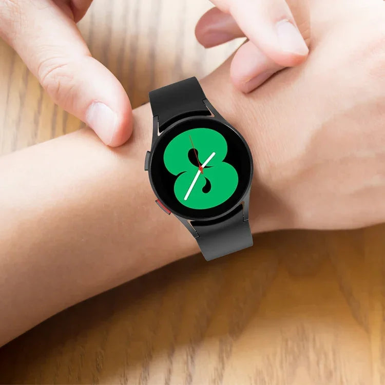 Kit de Pulseira Ajustável em Silicone JUNSUNMAY + Protetor de Ecrã PMMA de Cobertura Total, Para Samsung Galaxy Watch5 40mm, Para Samsung Galaxy Watch4 44mm, Para Samsung Galaxy Watch4 40mm