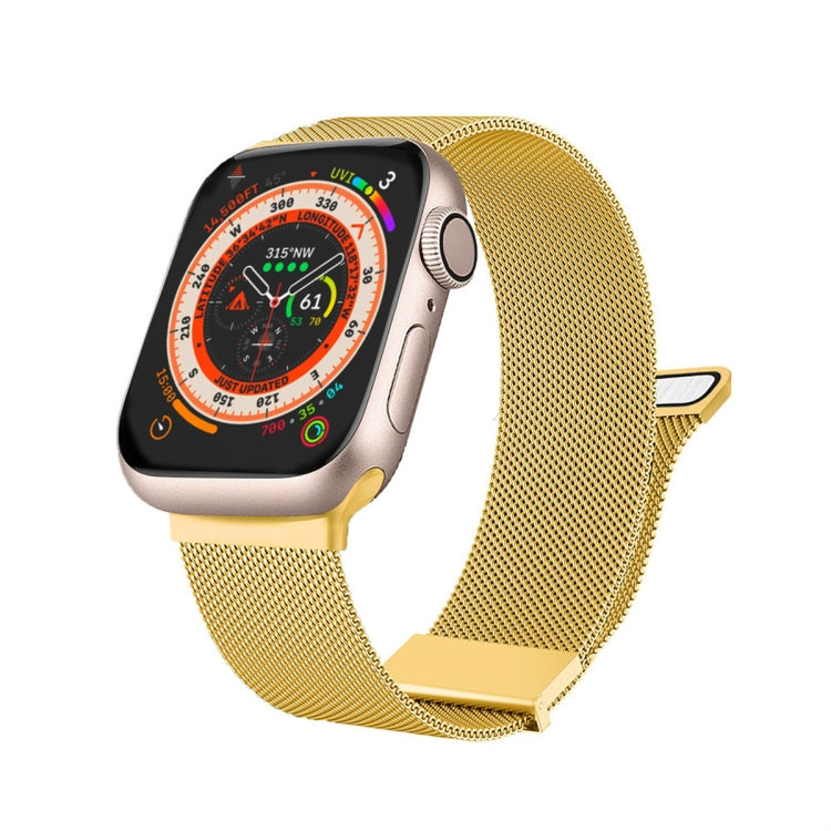 Correia de Relógio Milan de Malha de Aço Magnética Dupla, Para Apple Watch Ultra 49mm, Para Apple Watch 8 41mm, Para Apple Watch 8 45mm, Para Apple Watch SE 2022 40mm, Para Apple Watch SE 2022 44mm, Para Apple Watch 7 41mm