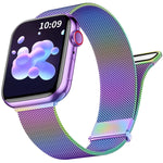 Correia de relógio em malha de aço magnética dupla milanesa, para Apple Watch 7 45mm, para Apple Watch SE 40mm, para Apple Watch SE 44mm, para Apple Watch 6 40mm, para Apple Watch 6 44mm, para Apple Watch 5 44mm