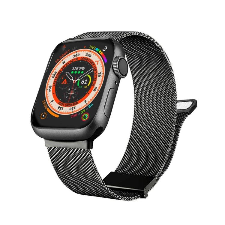 Correia de relógio em malha de aço magnética dupla milanesa, para Apple Watch 7 45mm, para Apple Watch SE 40mm, para Apple Watch SE 44mm, para Apple Watch 6 40mm, para Apple Watch 6 44mm, para Apple Watch 5 44mm