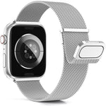 Correia de relógio em malha de aço magnética dupla milanesa, para Apple Watch 5 40mm, para Apple Watch 4 44mm, para Apple Watch 4 40mm, para Apple Watch 3 38mm, para Apple Watch 3 42mm, para Apple Watch 2 42mm