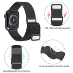 Correia de Relógio Milan de Malha de Aço Magnética Dupla, Para Apple Watch Ultra 49mm, Para Apple Watch 8 41mm, Para Apple Watch 8 45mm, Para Apple Watch SE 2022 40mm, Para Apple Watch SE 2022 44mm, Para Apple Watch 7 41mm