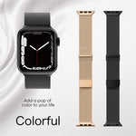 Correia de relógio em malha de aço magnética dupla milanesa, para Apple Watch 5 40mm, para Apple Watch 4 44mm, para Apple Watch 4 40mm, para Apple Watch 3 38mm, para Apple Watch 3 42mm, para Apple Watch 2 42mm