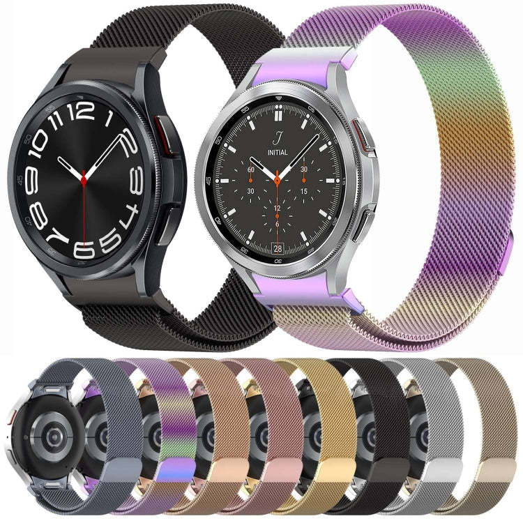Correia de Relógio de Metal Magnética Estilo Botão Milan, Para Samsung Galaxy Watch 6 Classic, Para Samsung Galaxy Watch5 / 5 Pro, Para Samsung Galaxy Watch4 / 4 Classic 46mm, Para Samsung Galaxy Watch3 41mm