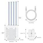 Roteadores WiFi Sem Fios WAVLINK WN573HX1 WiFi 6 AX1800 IP67 à Prova de Água Banda Dupla para Exterior, Ficha US, Ficha EU, Ficha UK, Ficha AU