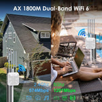 Roteadores WiFi Sem Fios WAVLINK WN573HX1 WiFi 6 AX1800 IP67 à Prova de Água Banda Dupla para Exterior, Ficha US, Ficha EU, Ficha UK, Ficha AU