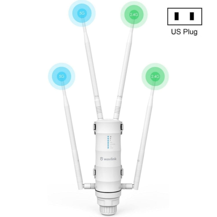 Roteador Sem Fios WAVLINK WN572HP3 AC1200 Banda Dupla Resistente ao Tempo Extensor WiFi para Exterior, Ficha US, Ficha EU, Ficha UK, Ficha AU