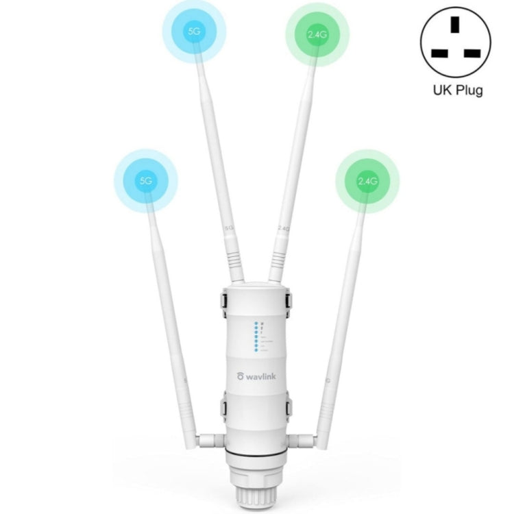 Roteador Sem Fios WAVLINK WN572HP3 AC1200 Banda Dupla Resistente ao Tempo Extensor WiFi para Exterior, Ficha US, Ficha EU, Ficha UK, Ficha AU