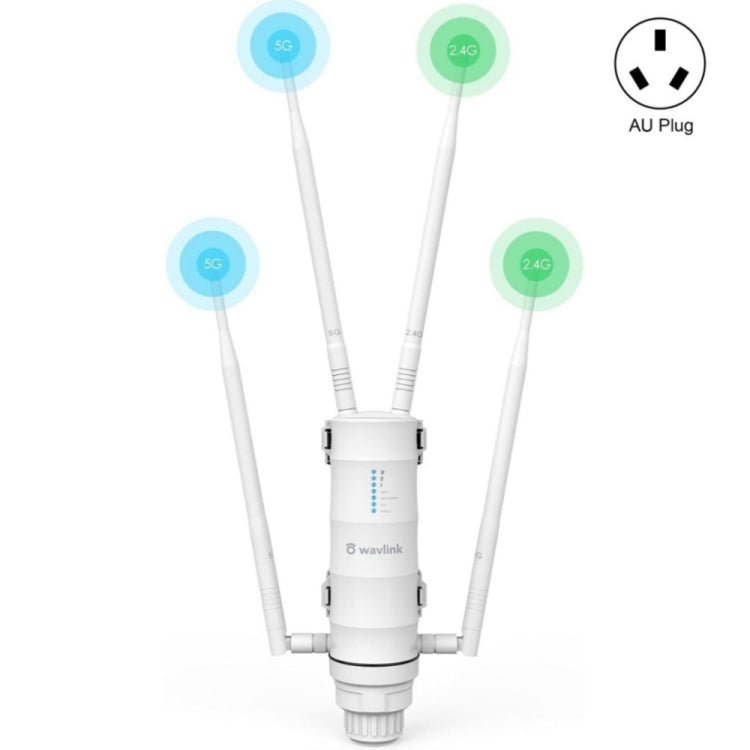Roteador Sem Fios WAVLINK WN572HP3 AC1200 Banda Dupla Resistente ao Tempo Extensor WiFi para Exterior, Ficha US, Ficha EU, Ficha UK, Ficha AU