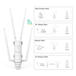 Roteador Sem Fios WAVLINK WN572HP3 AC1200 Banda Dupla Resistente ao Tempo Extensor WiFi para Exterior, Ficha US, Ficha EU, Ficha UK, Ficha AU