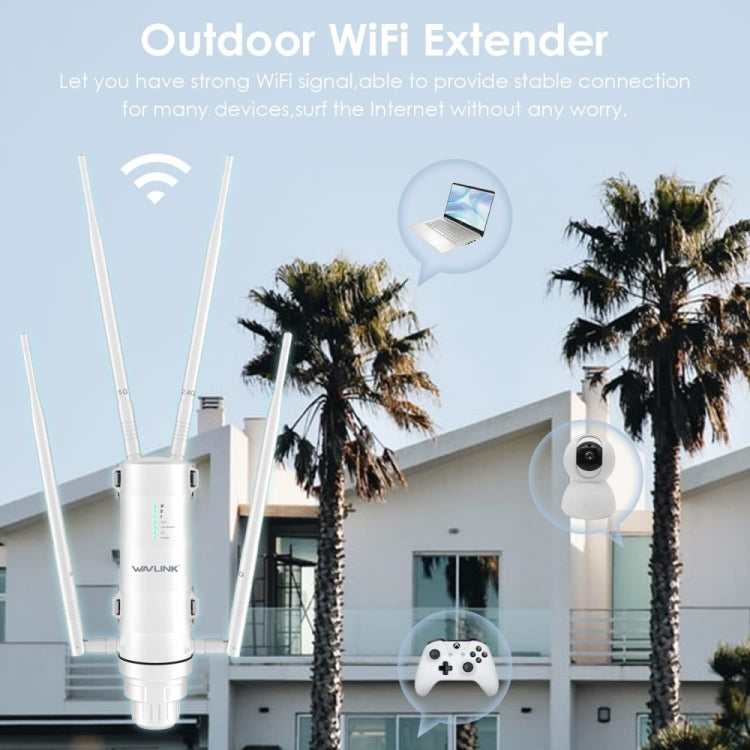 Roteador Sem Fios WAVLINK WN572HP3 AC1200 Banda Dupla Resistente ao Tempo Extensor WiFi para Exterior, Ficha US, Ficha EU, Ficha UK, Ficha AU