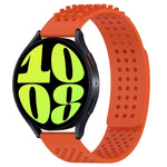 Correia de relógio em silicone respirável com pontos 3D e furos de 20mm, para Samsung Galaxy Watch 6 Classic 47mm, para Samsung Galaxy Watch 6 44mm, para Samsung Galaxy Watch 6 40mm