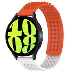 Correia de relógio em silicone respirável com pontos 3D e furos de 20mm, para Samsung Galaxy Watch 6 Classic 47mm, para Samsung Galaxy Watch 6 44mm, para Samsung Galaxy Watch 6 40mm
