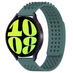 Correia de relógio em silicone respirável com pontos 3D e furos de 20mm, para Samsung Galaxy Watch 6 Classic 47mm, para Samsung Galaxy Watch 6 44mm, para Samsung Galaxy Watch 6 40mm