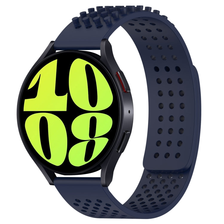 Correia de relógio em silicone respirável com pontos 3D e furos de 20mm, para Samsung Galaxy Watch 6 Classic 47mm, para Samsung Galaxy Watch 6 44mm, para Samsung Galaxy Watch 6 40mm