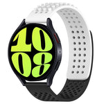 Correia de relógio em silicone respirável com pontos 3D e furos de 20mm, para Samsung Galaxy Watch 6 Classic 47mm, para Samsung Galaxy Watch 6 44mm, para Samsung Galaxy Watch 6 40mm