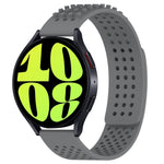 Correia de relógio em silicone respirável com pontos 3D e furos de 20mm, para Samsung Galaxy Watch 6 Classic 47mm, para Samsung Galaxy Watch 6 44mm, para Samsung Galaxy Watch 6 40mm