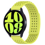 Correia de relógio em silicone respirável com pontos 3D e furos de 20mm, para Samsung Galaxy Watch 6 Classic 47mm, para Samsung Galaxy Watch 6 44mm, para Samsung Galaxy Watch 6 40mm