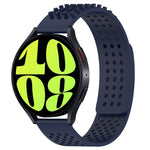 Correia de relógio em silicone respirável com pontos 3D e furos de 20mm, para Samsung Galaxy Watch 6 Classic 47mm, para Samsung Galaxy Watch 6 44mm, para Samsung Galaxy Watch 6 40mm