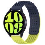 Correia de relógio em silicone respirável com pontos 3D e furos de 20mm, para Samsung Galaxy Watch 6 Classic 47mm, para Samsung Galaxy Watch 6 44mm, para Samsung Galaxy Watch 6 40mm