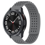 Correia de relógio em silicone respirável com pontos 3D e furos de 20mm, para Samsung Galaxy Watch 6 Classic 47mm, para Samsung Galaxy Watch 6 44mm, para Samsung Galaxy Watch 6 40mm