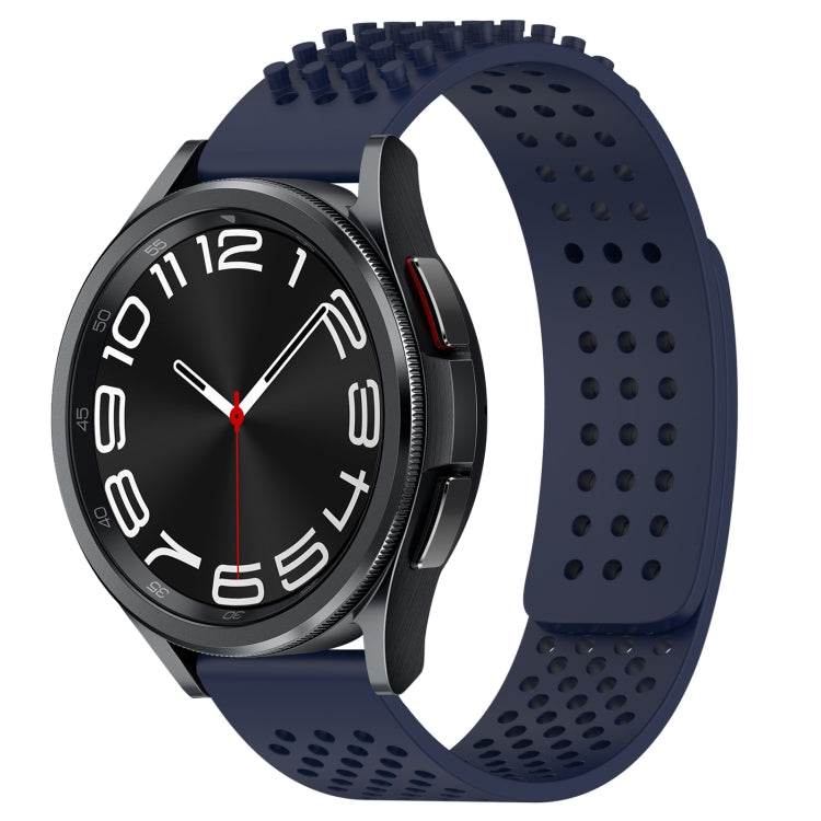 Correia de relógio em silicone respirável com pontos 3D e furos de 20mm, para Samsung Galaxy Watch 6 Classic 47mm, para Samsung Galaxy Watch 6 44mm, para Samsung Galaxy Watch 6 40mm