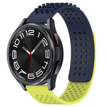 Correia de relógio em silicone respirável com pontos 3D e furos de 20mm, para Samsung Galaxy Watch 6 Classic 47mm, para Samsung Galaxy Watch 6 44mm, para Samsung Galaxy Watch 6 40mm