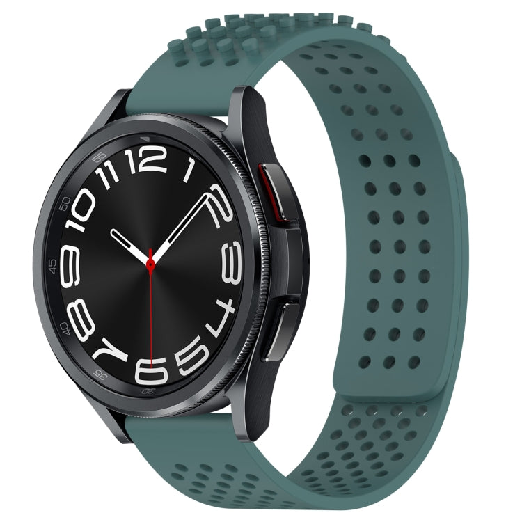 Correia de relógio em silicone respirável com pontos 3D e furos de 20mm, para Samsung Galaxy Watch 6 Classic 43mm, para Samsung Galaxy Watch 5 Pro Edição Golfe, para Samsung Galaxy Watch 5 Edição Golfe