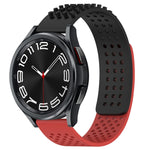 Correia de relógio em silicone respirável com pontos 3D e furos de 20mm, para Samsung Galaxy Watch 6 Classic 43mm, para Samsung Galaxy Watch 5 Pro Edição Golfe, para Samsung Galaxy Watch 5 Edição Golfe