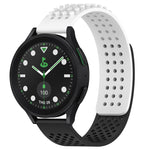Correia de relógio em silicone respirável com pontos 3D e furos de 20mm, para Samsung Galaxy Watch 6 Classic 43mm, para Samsung Galaxy Watch 5 Pro Edição Golfe, para Samsung Galaxy Watch 5 Edição Golfe