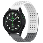 Correia de relógio em silicone respirável com pontos 3D e furos de 20mm, para Samsung Galaxy Watch 6 Classic 43mm, para Samsung Galaxy Watch 5 Pro Edição Golfe, para Samsung Galaxy Watch 5 Edição Golfe
