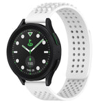Correia de relógio em silicone respirável com pontos 3D e furos de 20mm, para Samsung Galaxy Watch 6 Classic 43mm, para Samsung Galaxy Watch 5 Pro Edição Golfe, para Samsung Galaxy Watch 5 Edição Golfe