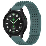Correia de relógio em silicone respirável com pontos 3D e furos de 20mm, para Samsung Galaxy Watch 6 Classic 43mm, para Samsung Galaxy Watch 5 Pro Edição Golfe, para Samsung Galaxy Watch 5 Edição Golfe