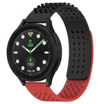 Correia de relógio em silicone respirável com pontos 3D e furos de 20mm, para Samsung Galaxy Watch 6 Classic 43mm, para Samsung Galaxy Watch 5 Pro Edição Golfe, para Samsung Galaxy Watch 5 Edição Golfe