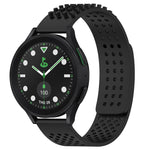 Correia de relógio em silicone respirável com pontos 3D e furos de 20mm, para Samsung Galaxy Watch 6 Classic 43mm, para Samsung Galaxy Watch 5 Pro Edição Golfe, para Samsung Galaxy Watch 5 Edição Golfe