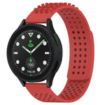 Correia de relógio em silicone respirável com pontos 3D e furos de 20mm, para Samsung Galaxy Watch 6 Classic 43mm, para Samsung Galaxy Watch 5 Pro Edição Golfe, para Samsung Galaxy Watch 5 Edição Golfe