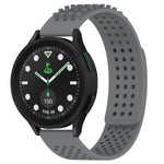 Correia de relógio em silicone respirável com pontos 3D e furos de 20mm, para Samsung Galaxy Watch 6 Classic 43mm, para Samsung Galaxy Watch 5 Pro Edição Golfe, para Samsung Galaxy Watch 5 Edição Golfe