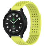 Correia de relógio em silicone respirável com pontos 3D e furos de 20mm, para Samsung Galaxy Watch 6 Classic 43mm, para Samsung Galaxy Watch 5 Pro Edição Golfe, para Samsung Galaxy Watch 5 Edição Golfe