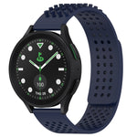 Correia de relógio em silicone respirável com pontos 3D e furos de 20mm, para Samsung Galaxy Watch 6 Classic 43mm, para Samsung Galaxy Watch 5 Pro Edição Golfe, para Samsung Galaxy Watch 5 Edição Golfe